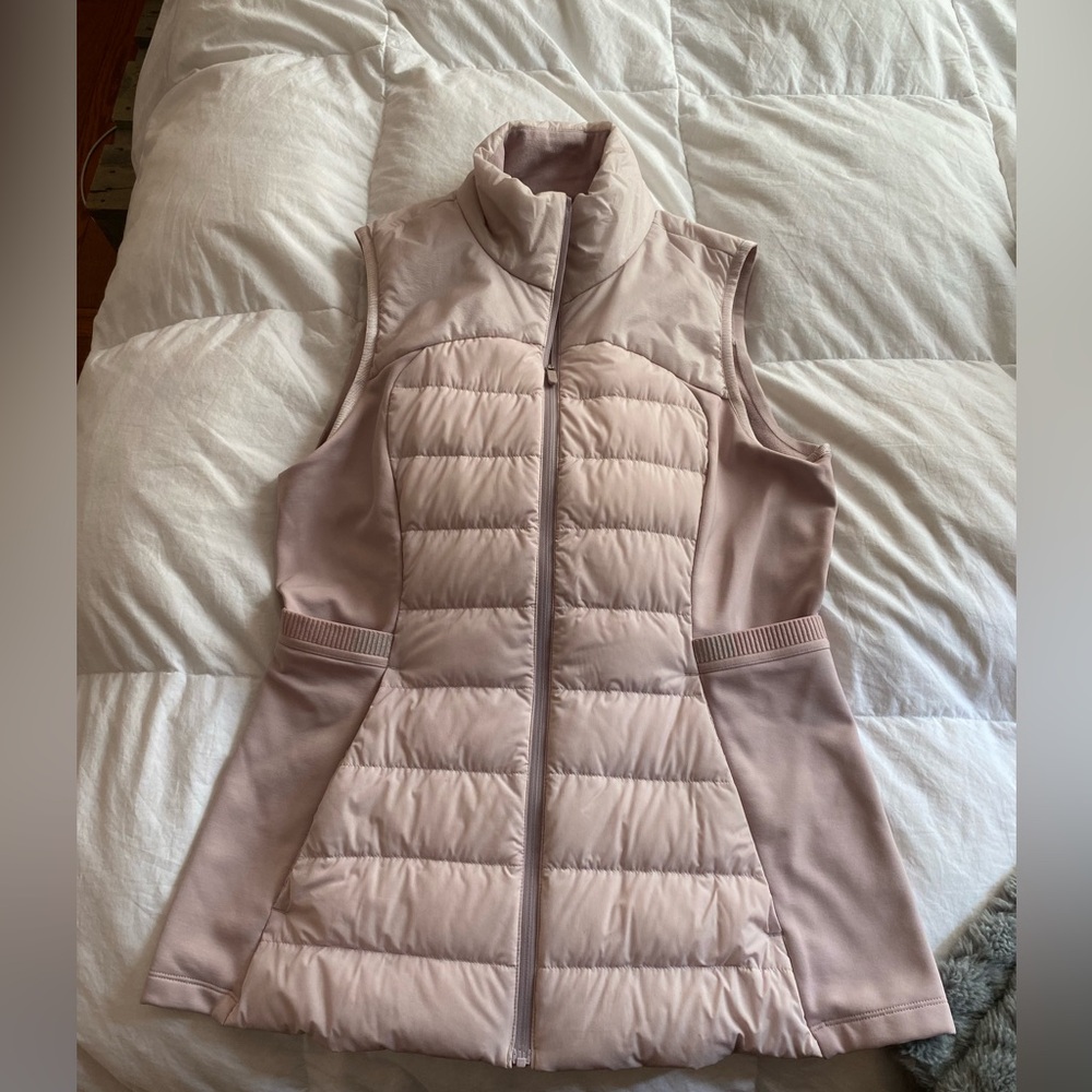 Light pink Lululemon Down For it All Vest, size 8, worn twice